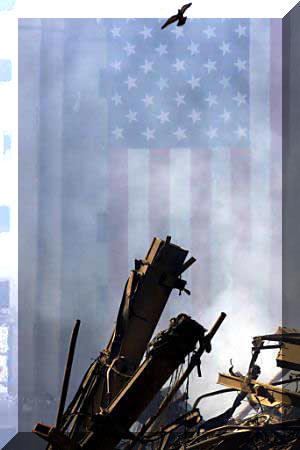 The World Trade Center collapsed crashing down from a quarter mile high in less than ten seconds