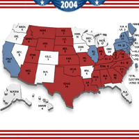 The Nation's Electoral College map early this morning