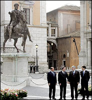 Four European Leaders  in Rome for the signing